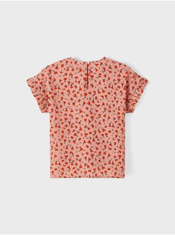 name it Puffärmel T-Shirt Top in Gittereroptik NKFHANAH in Rosa