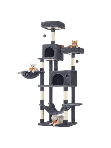 Feandrea Katzenbaum Clawfy in Rauchgrau - (B)50 x (H)199 x (T)60 cm
