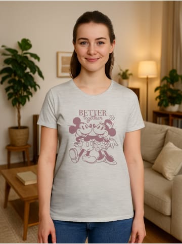 Disney Disney Minnie Mouse T-Shirt Better together Oberteil Shirt Top in beige