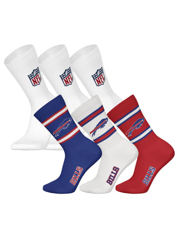 NFL Socken 6er Pack in Buffalo Bills/Weiß