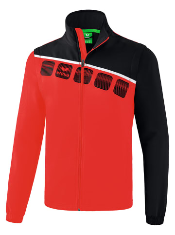 erima 5-C Jacke mit abnehmbaren Aermeln in rot/schwarz/weiss