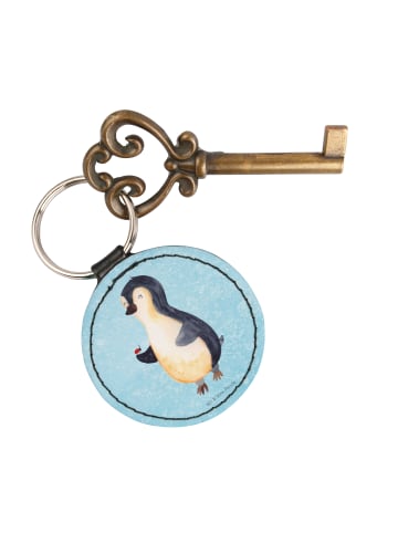 Mr. & Mrs. Panda Anhänger Schlüssel Pinguin Marienkäfer ohne Spruch in Eisblau