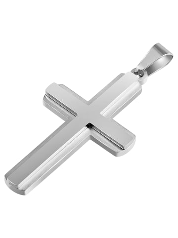 Adeliás Damen Anhänger – Kreuz Kreuzanhänger aus Edelstahl in silber