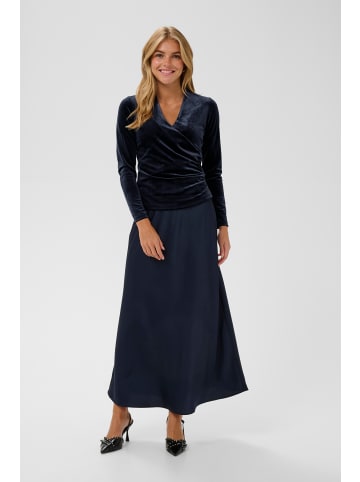 SAINT TROPEZ Langarm-Bluse ZnikkaSZ Fitted in Night Sky