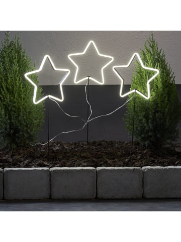 MARELIDA LED Gartenstecker Neon Sterne H: 60cm in weiß