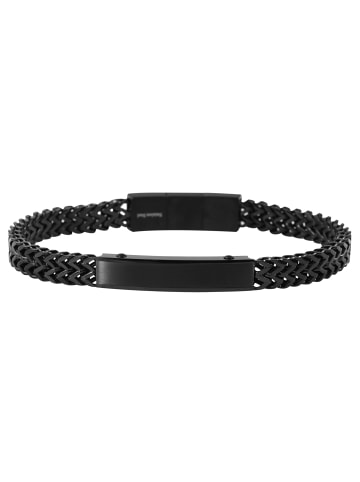 Adeliás Unisex Armband – Panzerarmband aus Edelstahl 22,5 cm in schwarz