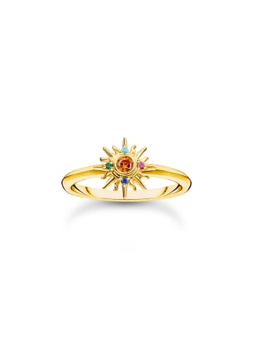 Thomas Sabo Ring Mit Sonne Und Bunten Steinen in gold, bunt