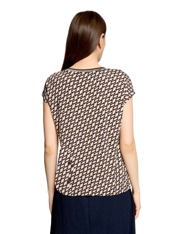 Betty Barclay Printshirt mit Tunnelzug in Dark Blue/Brown
