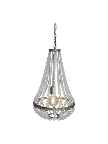 Chic Antique Französischer Kronleuchter mit Glasprismen in messing