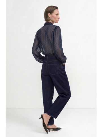 Rich & Royal Schluppenbluse in marine flieder
