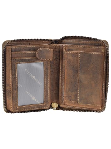Greenburry Vintage Geldbörse Leder 3 cm braun