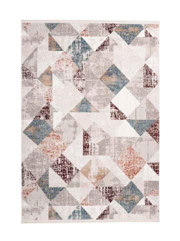 Kayoom Vintage Teppich Akropolis 225 in grau - lachsrosa - rechteckig