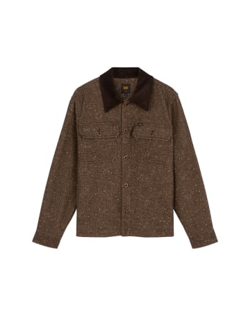 Lee Overshirt Cord Collar Mix in Chocolate Torte