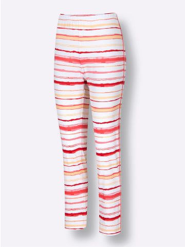 WITT WEIDEN Schlafanzug-Hose in flamingo-weiß-gestreift