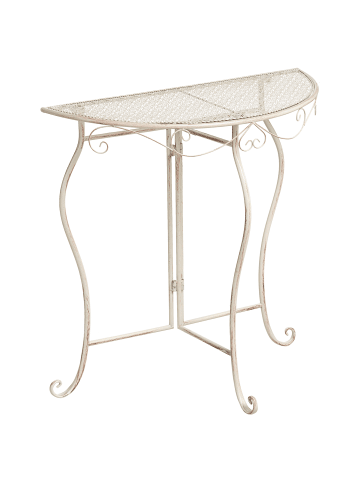 Beliani Gartentisch FOLELLI  in Beige - (W) 36 x (H) 80 x (L) 80 cm