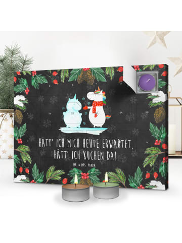Mr. & Mrs. Panda Adventskalender Einhorn Schneemann mit Spruch in Kreidetafel