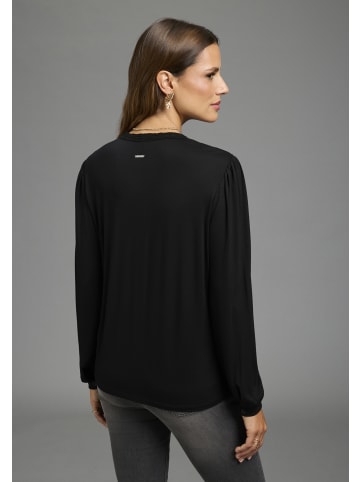 Laura Scott Spitzenshirt in schwarz