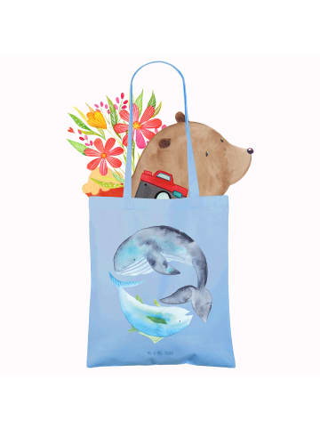 Mr. & Mrs. Panda Schultasche Walfisch Thunfisch ohne Spruch in Sky Blue