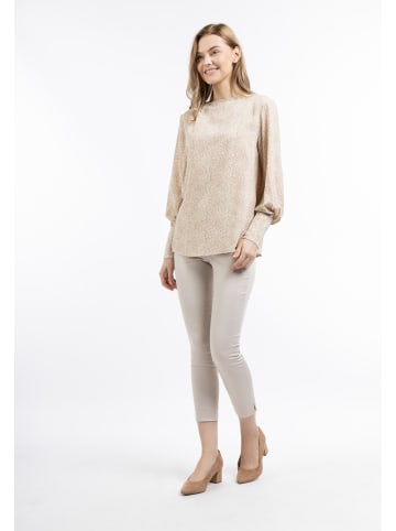 DreiMaster Klassik Blusenshirt in Hellbeige Weiss