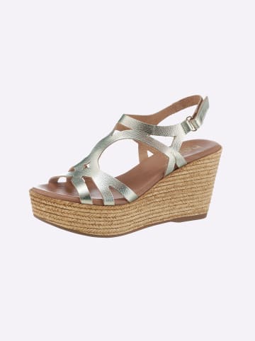 Heine Keilsandalette in goldfarben