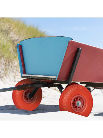 relaxdays 2x Sackkarrenrad in Rot - 3.00-4"