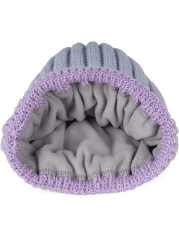 styleBREAKER Strickmütze in Flieder-Grau