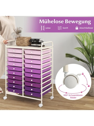 COSTWAY Rollcontainer in Lila