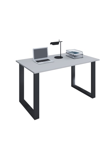 VCM  Schreibtisch Bürotisch Computertisch 140x80 Lona U in Schwarz / Grau