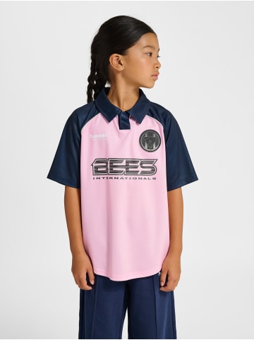 Hummel Polo Raglanärmel Hmljr Loose Kinder in ROSEATE SPOONBILL