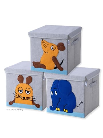 Lifeney Aufbewahrungsbox "DieMaus" 3er-Set – 30 x 30 x 30 cm