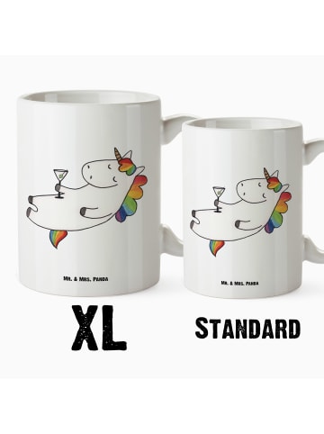 Mr. & Mrs. Panda Henkelbecher Einhorn Blümchentail ohne Spruch in Weiß
