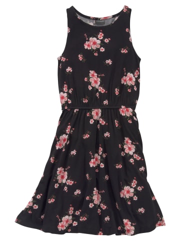 Kidsworld Jerseykleid in schwarz-geblümt-bedruckt