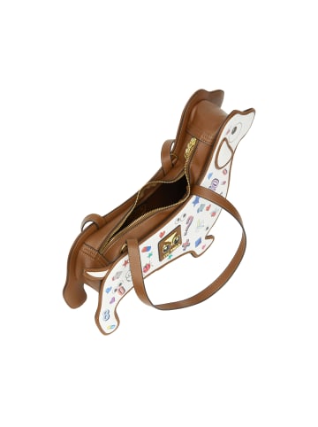 myMo Women Handbag in White Brown