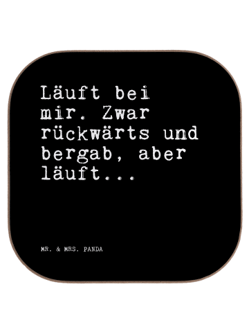 Mr. & Mrs. Panda Bierdeckel Läuft bei mir. Zwar... mit Spruch in Schwarz