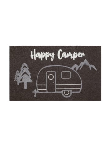 Wecon Home Fußmatte Happy Camper in anthrazit