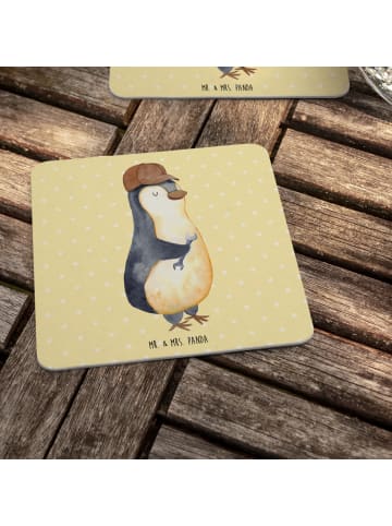 Mr. & Mrs. Panda Untersetzer Wenn Papa es nicht reparieren kann,... in Gelb Pastell