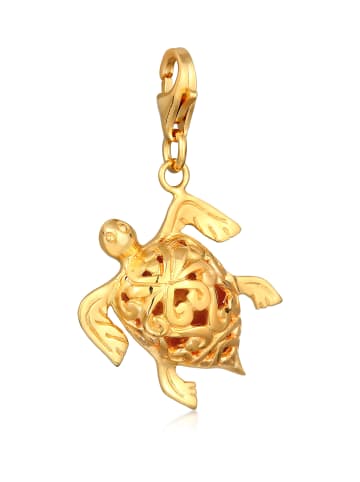 Nenalina Charm 925 Sterling Silber Schildkröte in Gold