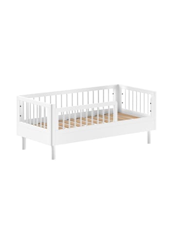 58 aufm Kessel JUNIORBETT SET 70x140 Keeley Buche Weiß Holz Regal Komfort Stabil