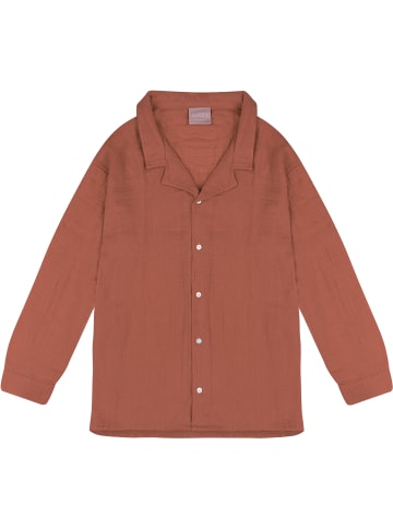 Janice Damen Musselin Hemdbluse mit kurzer Hose in Terracotta
