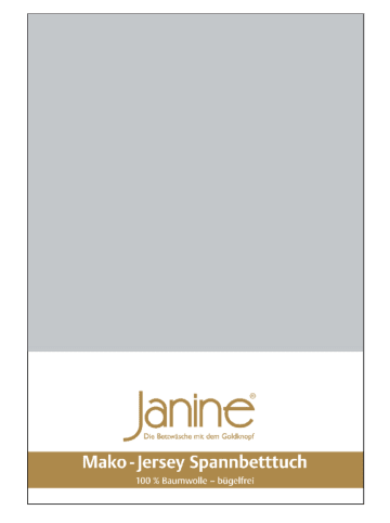 Janine Spannbetttuch Mako Feinjersey in silber