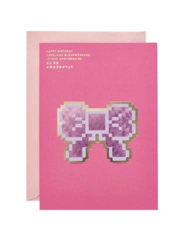 Rico Design Nonbook - 3D-Kartenset La Vie en Rose, Pixel Bow, DIN A5FSC MIX