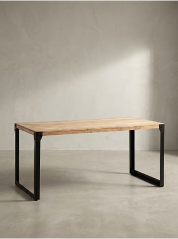 KADIMA DESIGN Esszimmertisch 180x90x76 cm Massivholz Metall Esstisch