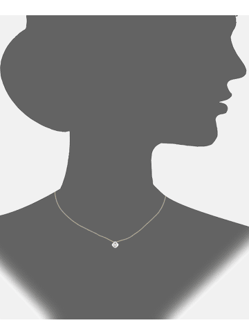 Diamant L'éternel Halskette mit Anhänger aus 375 Gelbgold mit Diamant