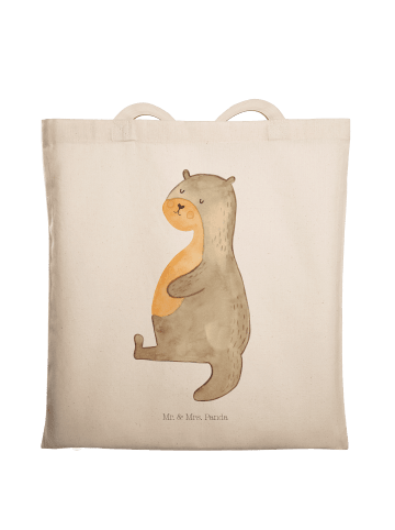 Mr. & Mrs. Panda Tragetasche Otter Bauch ohne Spruch in Creme