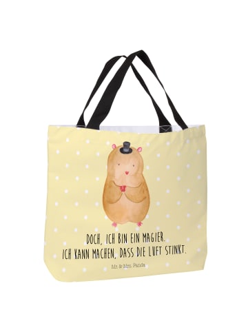 Mr. & Mrs. Panda Schultasche Hamster Hut mit Spruch in Gelb Pastell