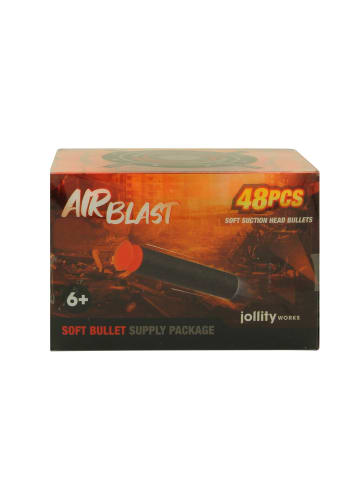 COFI 1453 Airblast Softbullet Nachfüllbox 48 Stück mit Saugnapf in Orange