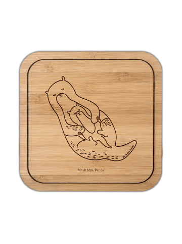 Mr. & Mrs. Panda Bierdeckel Otter Kind ohne Spruch in Transparent