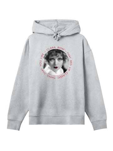 F4NT4STIC Hoodie Clara Bow That Red Lip Classic Thing Circle in grau meliert