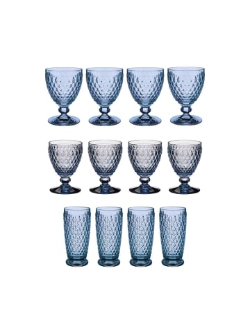 Villeroy & Boch 12er Set Wein- & Longdrinkgläser Boston Coloured in blau