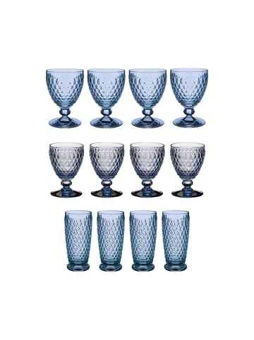 Villeroy & Boch 12er Set Wein- und Longdrinkgläser Boston Coloured in blau